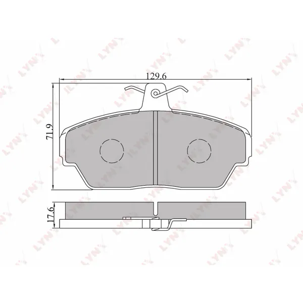 Колодки тормозные передние GAZ 3110-31105 2.3-2.7 94> / Gazelle 2.3-2.9 99-19 LYNXauto BD-4604