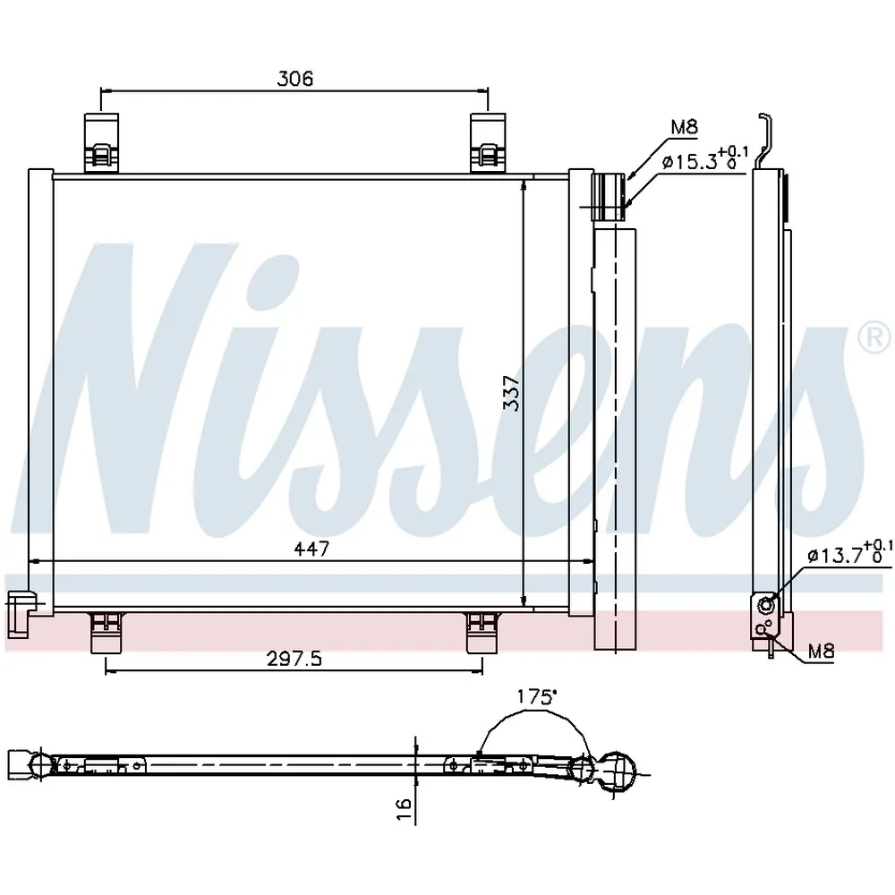 Радиатор кондиционера SEAT LEON MII 1.0 11- NISSENS 940254