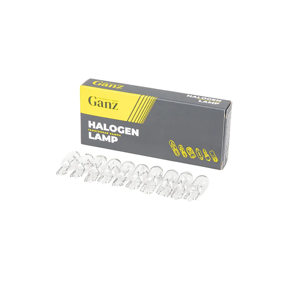 Лампа 24V W2W 2W W2,1x9,5d GANZ 10 шт. BOX (10 шт. цена за 1 шт.) GIP06355