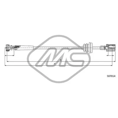 Трос спидометра CINQUECENTO 700-900 MM.??995 Metalcaucho 81242