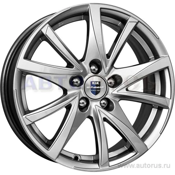 Диск литой R14 5.5J 4x98/67.1 ET25 КИК Игуана блэк платинум 17849