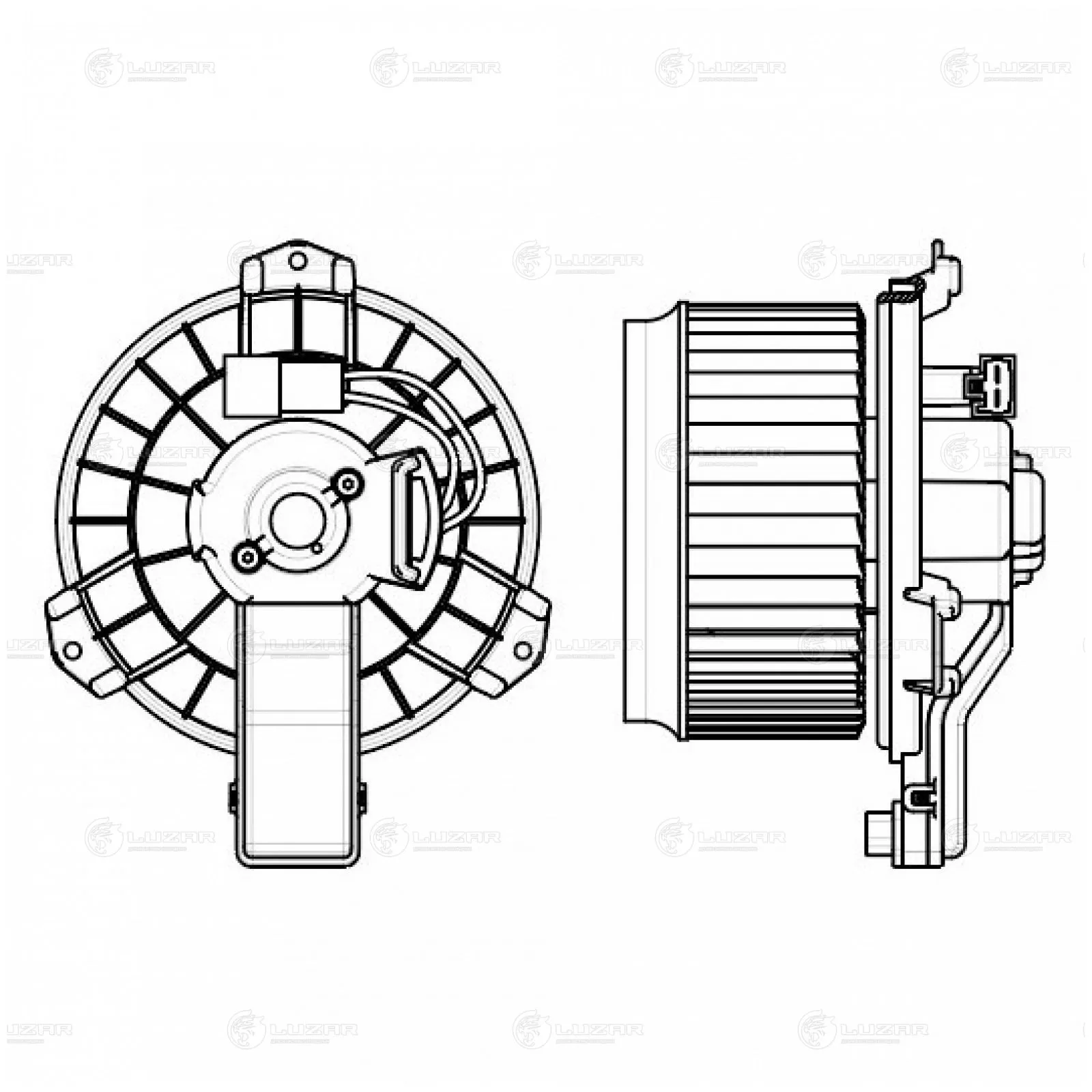 Э/вентилятор отоп. LUZAR LFh 3034