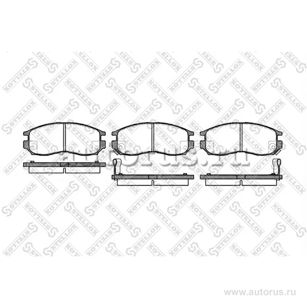 Колодки дисковые п. с антискр. пл. Mitsubishi Galant 1.8-2.0TD 87- STELLOX 471 002B-SX