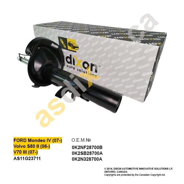 Амортизатор пер. лев. газовый Focus III, C-Max II a.s.dixon AS11G23711