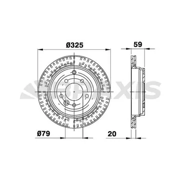 Диск тормозной BRAXIS AE0445