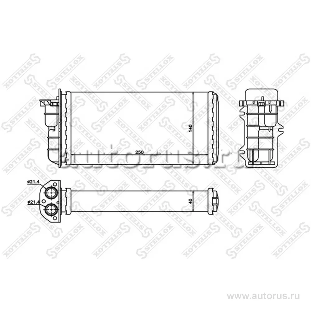 Радиатор печки Fiat Bravo/Marea/Multipla all 95> STELLOX 10-35008-SX