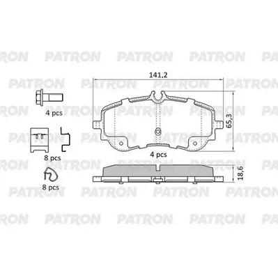 Колодки тормозные дисковые задн VW Crafter 2016- PATRON PBP244