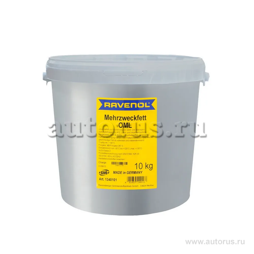 Смазка пластичная RAVENOL Mehrzweckfett OML 10 кг Ravenol 1340101-010