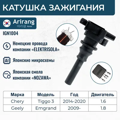 Катушка зажигания ARIRANG IGN1004