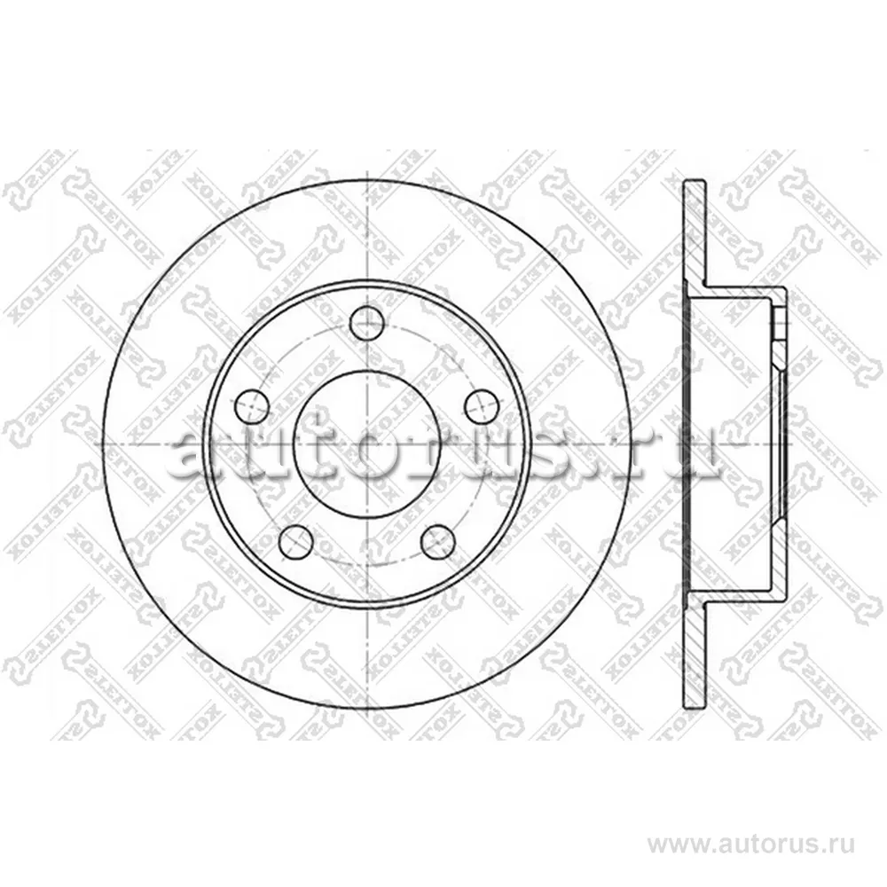 Диск тормозной задний AUDI A4, VW PASSAT 1.8-2.5TDI 94> STELLOX 60204763_SX