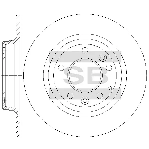 Диск тормозной, задний SANGSIN BRAKE SD4435