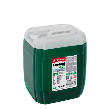 Антифриз TOTACHI Niro Coolant Green G11 готовый -40C зеленый 10 кг 4589904526893