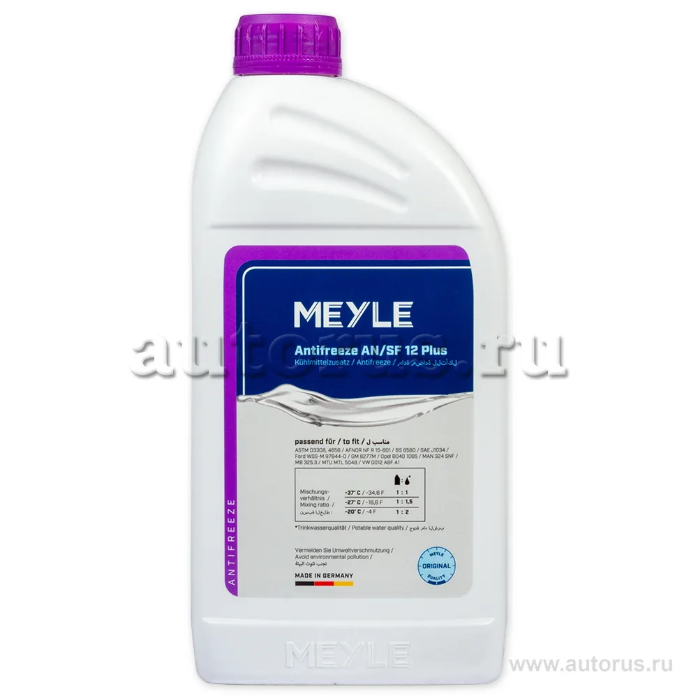 Антифриз MEYLE Universal G12+ концентрат фиолетовый 1,5 л 014 016 9200