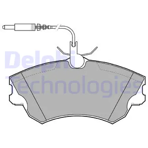 Колодки дисковые п.\ Renault Espace 2.0i &16V/3.0i/2.2TD 96-98 DELPHI LP1614