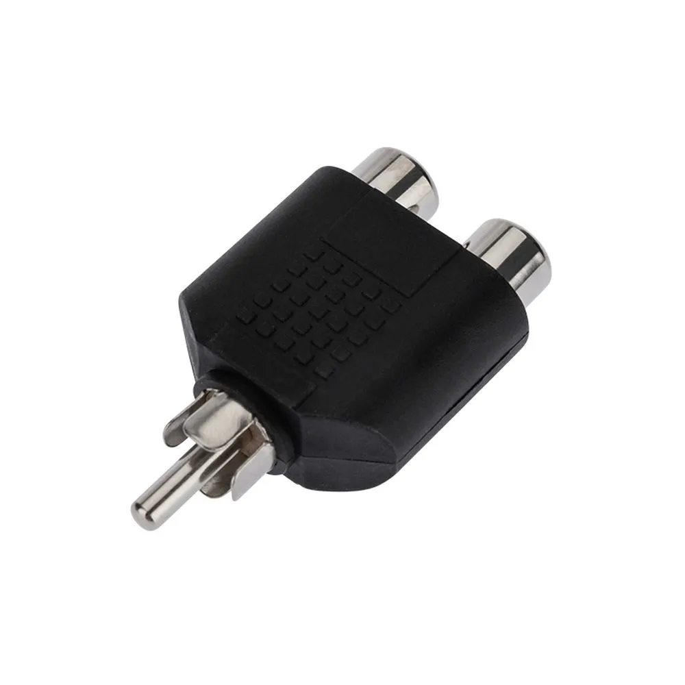 Переходник штекер RCA - 2 гнезда RCA REXANT 14-0421