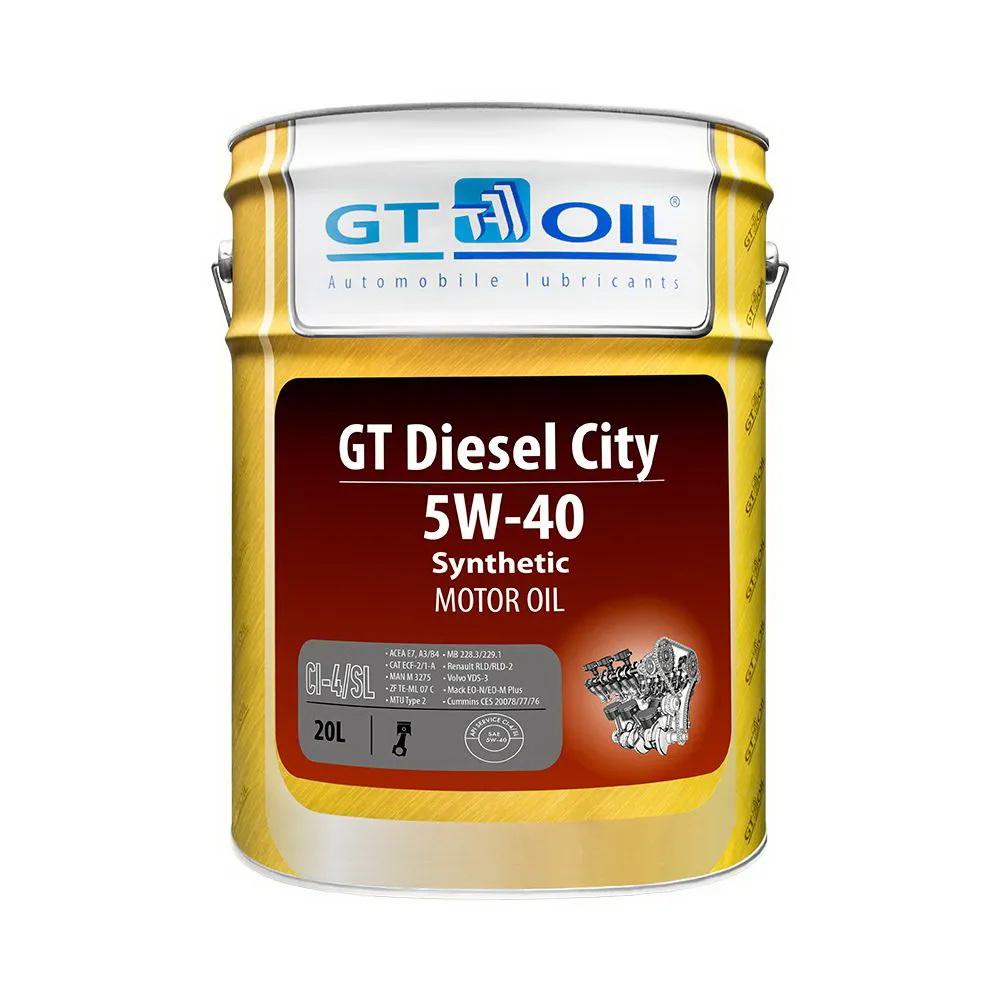 Масло моторное GT OIL GT Diesel City 5W-40 синтетическое 20 л 8809059408018