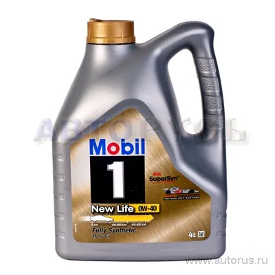Масло моторное MOBIL 1 New Life 0W-40 синтетическое 4 л 150031