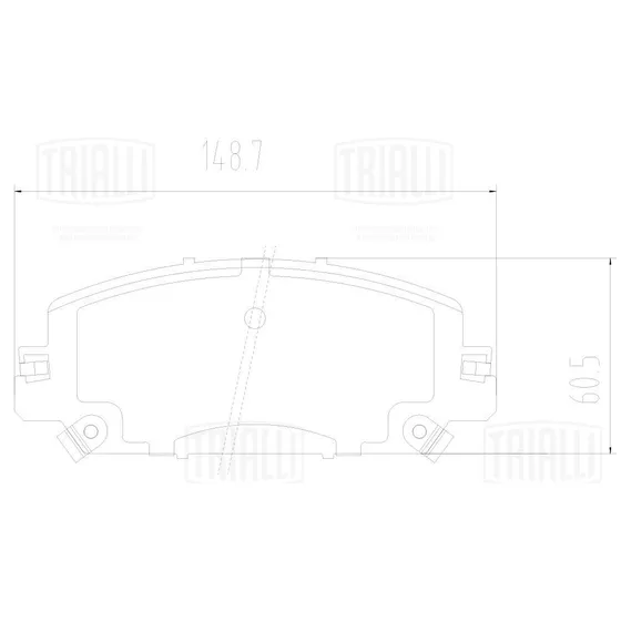 Колодки торм. для а/м Honda CR-V (17-) диск. перед. (PF 2300) TRIALLI PF 2300
