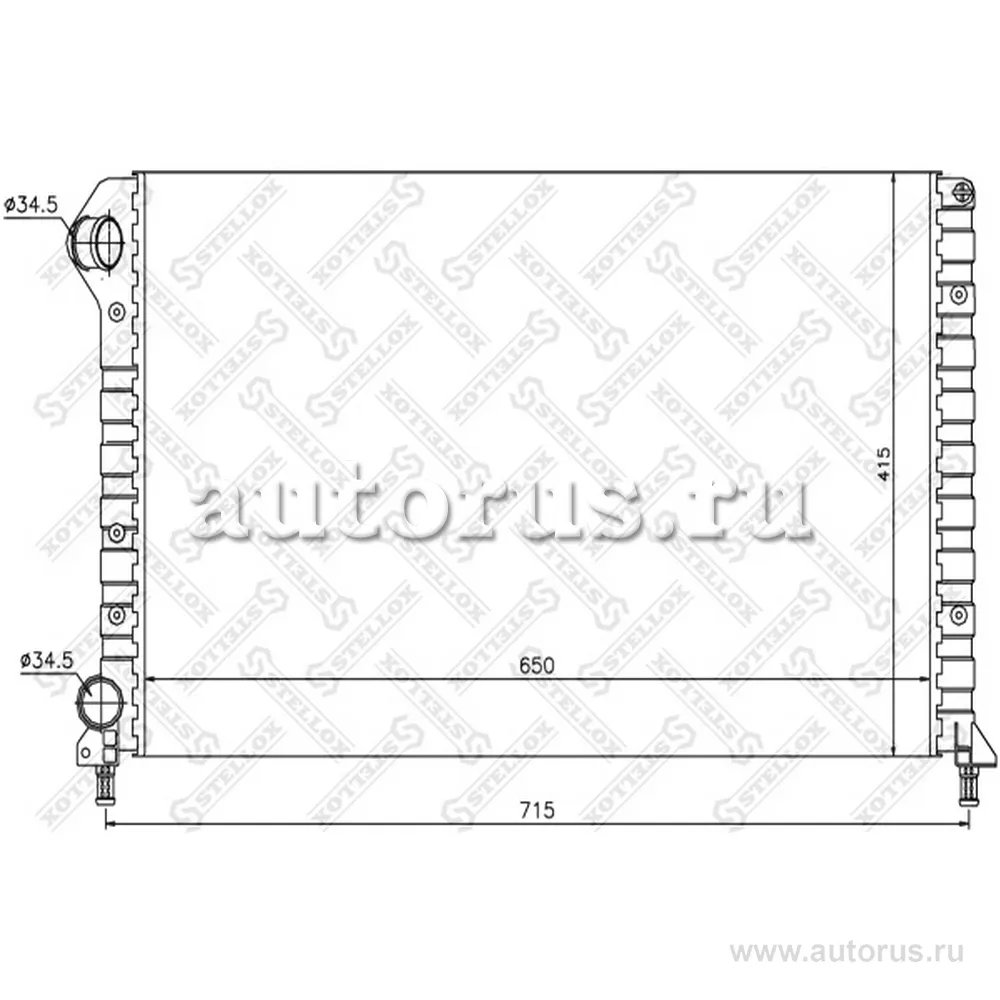 Радиатор системы охлаждения Fiat Doblo 1.2-1.6/1.9D 01> STELLOX 10-25477-SX