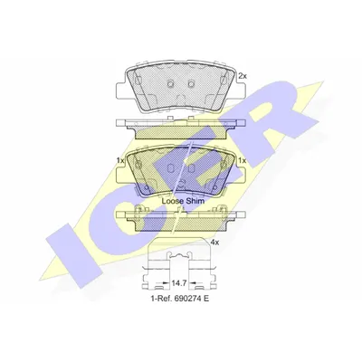 Колодки задние HYUNDAI/KIA/SSANG YONG ICER 182036