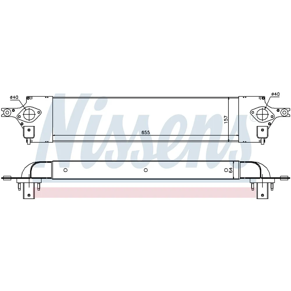 Интеркулер Nissan X-TRAIL 2.0D 07- NISSENS 96582