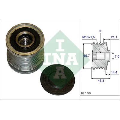 Шкив генератора INA 535003610
