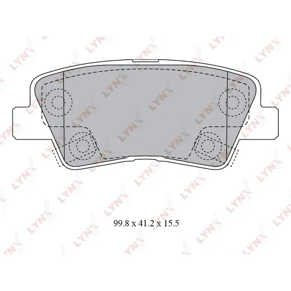 Колодки задние LYNXauto BD-3620