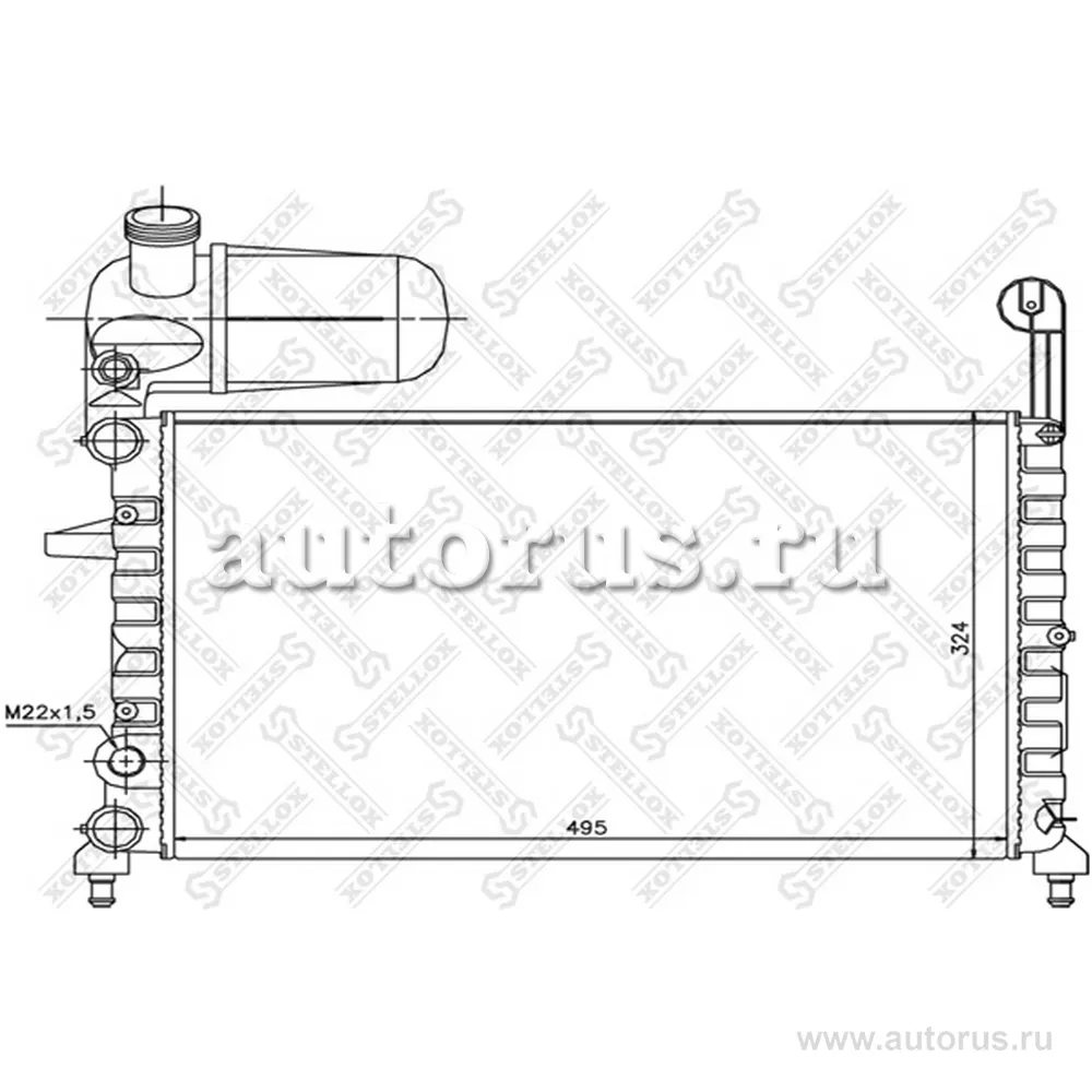РадиаторFiat Tipo/Tempra,Lancia Dedra 1 STELLOX 1025030_SX