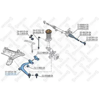 Рычаг правый Peugeot 406 all 96> STELLOX 57-03720-SX