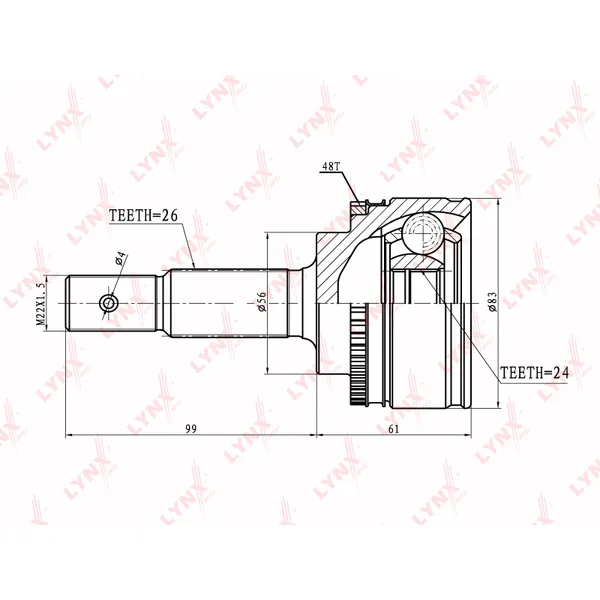 Шрус LYNXauto CO7504A