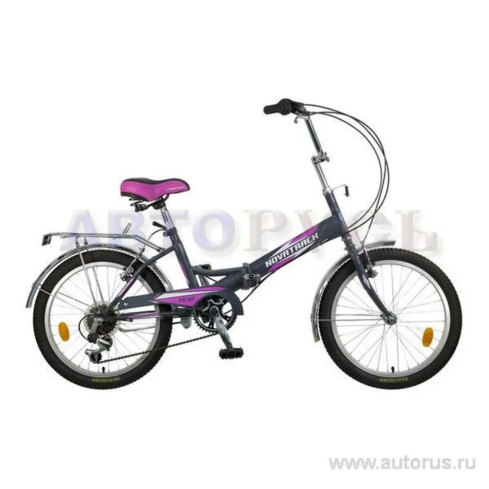 Велосипед 20 складной Novatrack FS30 (2017) количество скоростей 6 рама сталь серый
