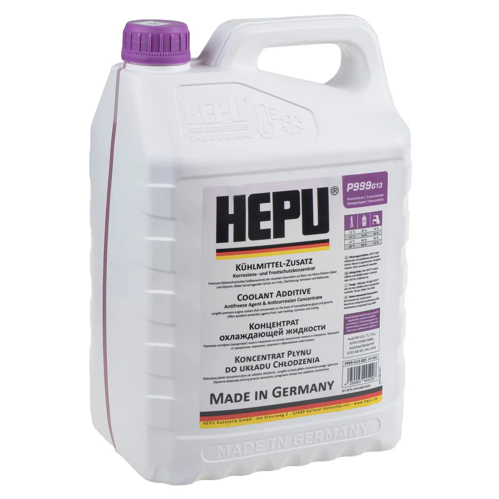 Антифриз фиолетовый 5l концентрат 11 -40cсоответствует категории vag tl 774j g13 HEPU P999-G13-005