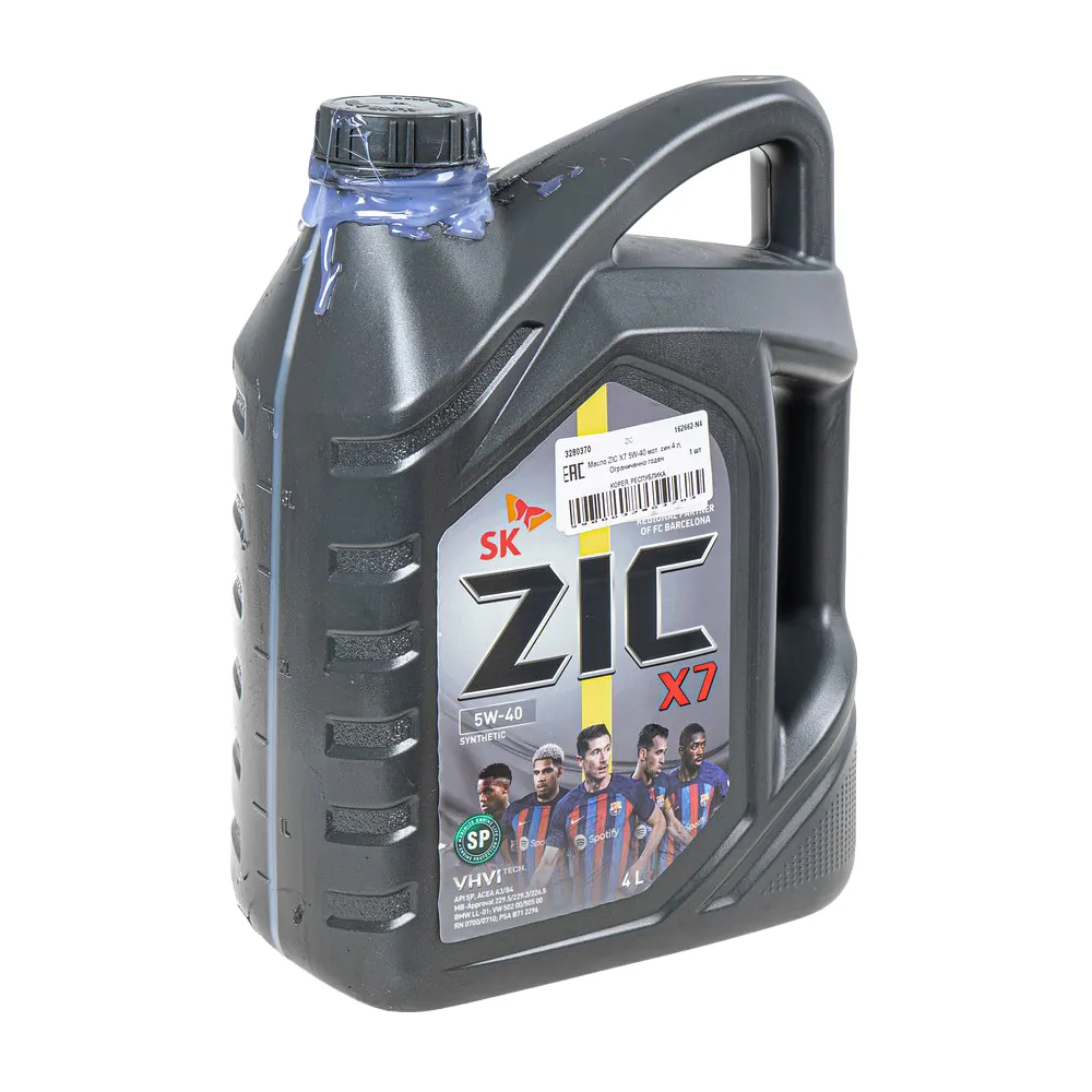 Масло моторное ZIC X7 5W-40 синтетическое 4 л УЦЕНКА! 162662-N4