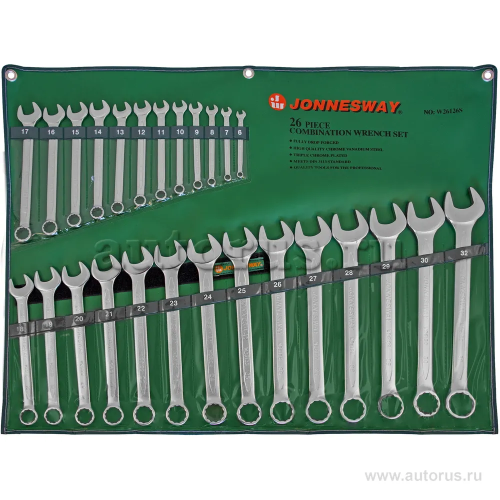 Набор ключей комбинированных 6-32 мм 26пр JONNESWAY W26126S
