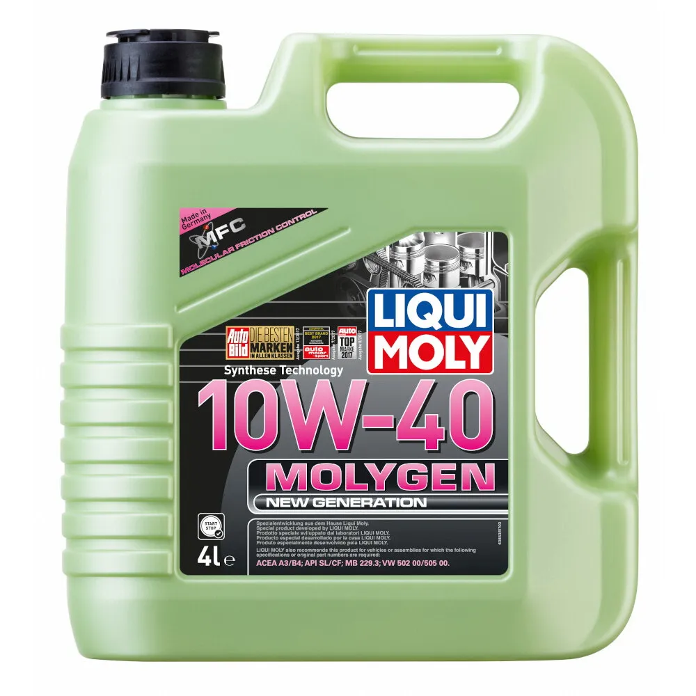 Масло моторное LIQUI MOLY Molygen New Generation 10W-40 полусинтетическое 4 л  9060 / 8538