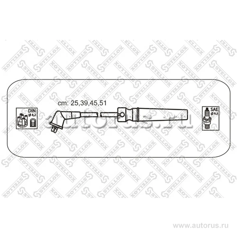 К-кт проводов Chevrolet Lacetti 1.4/1.6 (DOHC) 05> STELLOX 10-38570-SX