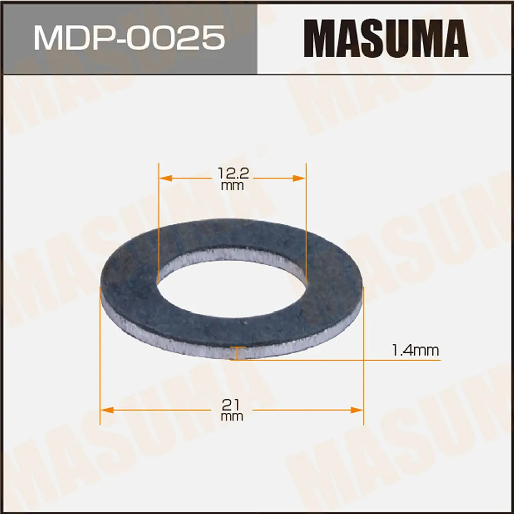 Прокладка сливной пробки TOYOTA 12.2x21x1.4 MASUMA MDP-0025