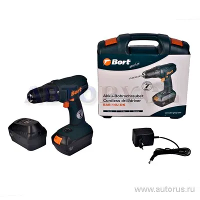 Дрель аккумуляторная 14В 93723996 BORT BAB-14U-DK