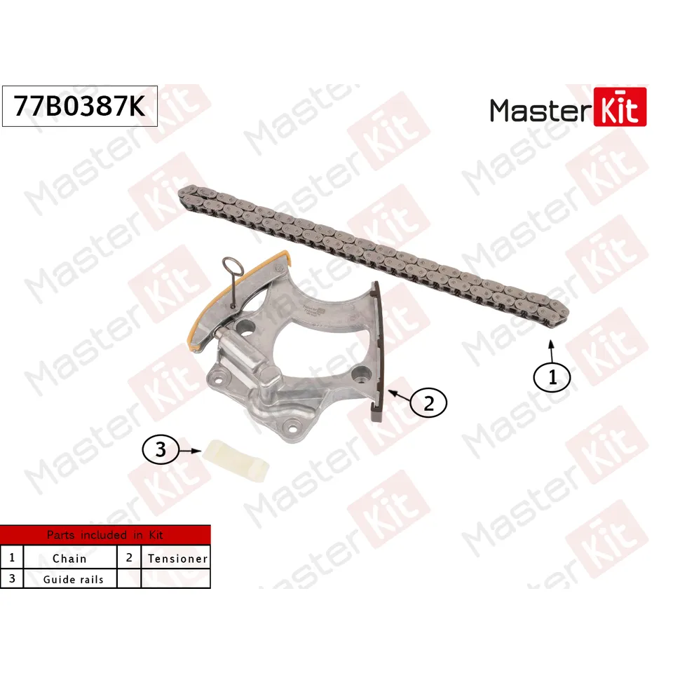 Комплект цепи ГРМ VAG CREC (3.0 TFSI) MASTERKIT 77B0387K