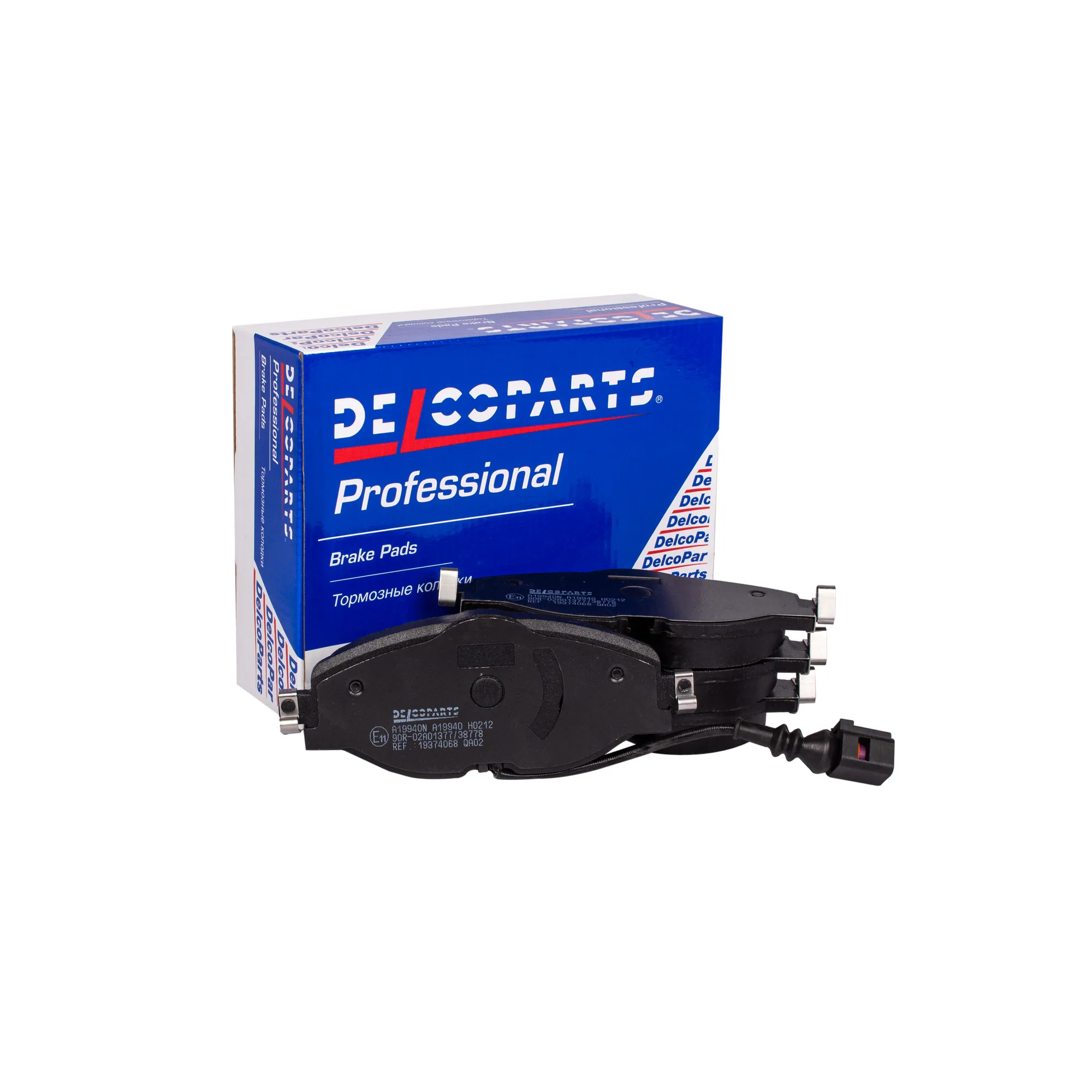 Колодки тормозные передние VW PASSAT DelcoParts 19374068