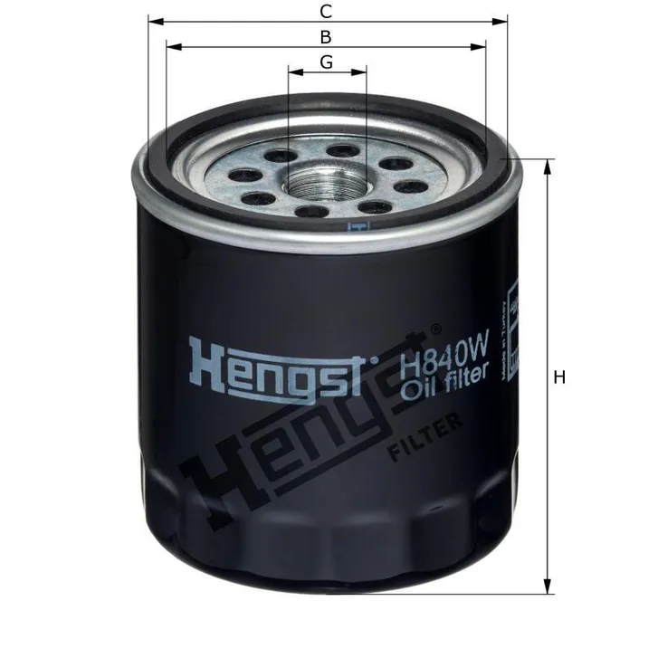 Фильтр масляный HENGST H840W