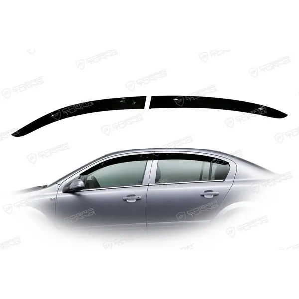 Дефлектора на окна Opel Astra H Sd 2007EuroStandard деф.окон Cobra tuning OE10407