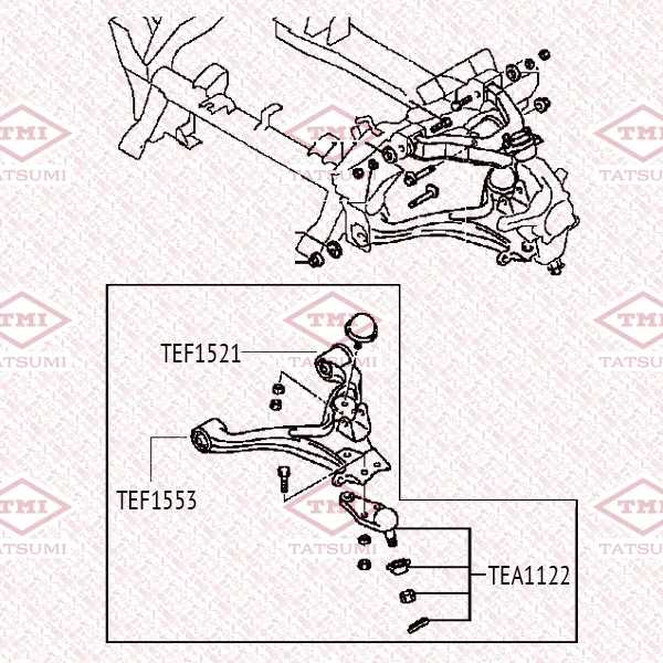 Опора шаровая нижняя L/R MITSUBISHI L200 05-> TATSUMI TEA1122