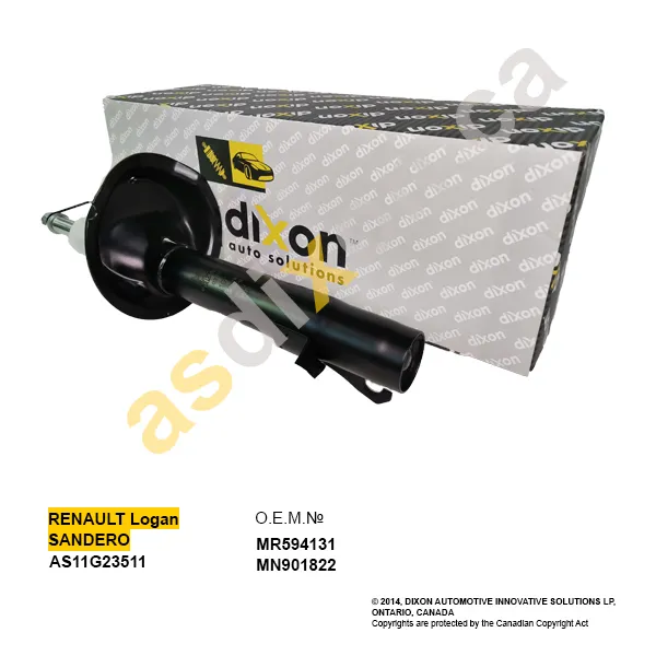 Амортизатор пер. лев. газовый Focus I (98-04) a.s.dixon AS11G23511