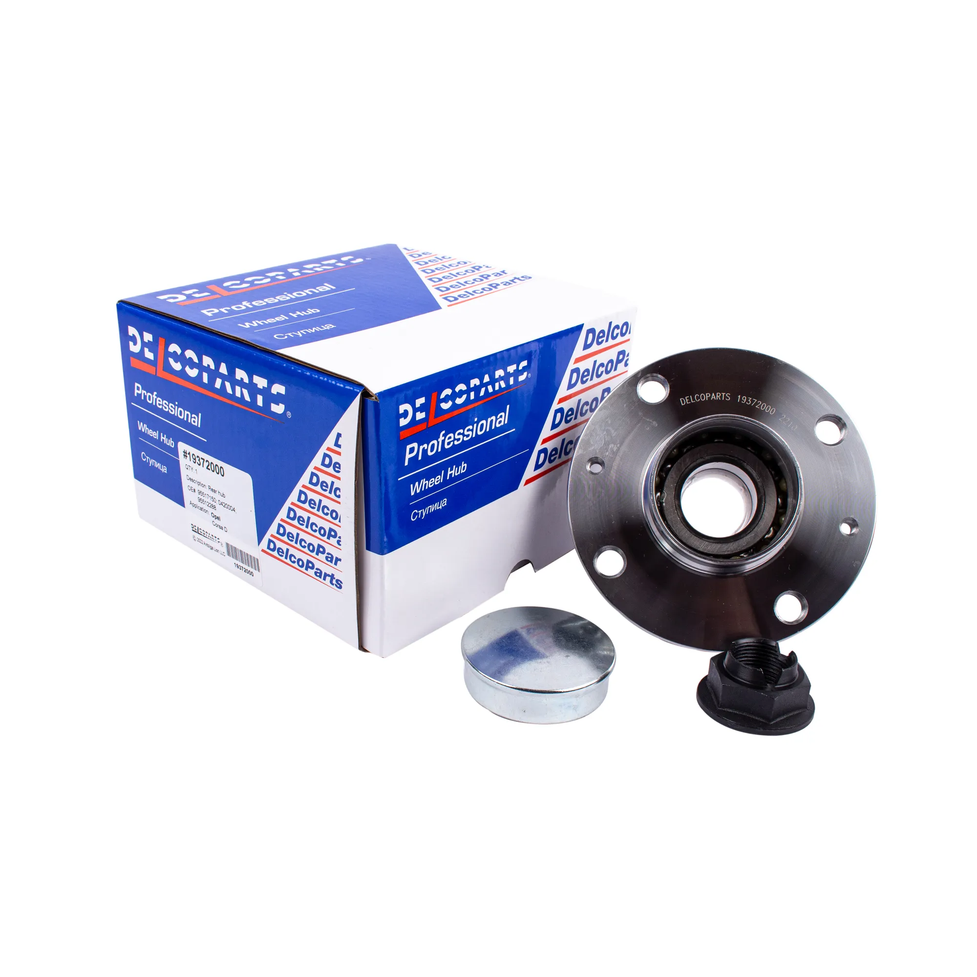 Ступица задняя FIAT GRANDE PUNTO (2005>)/ OPEL CORSA D (2006>) 4 DelcoParts 19372000