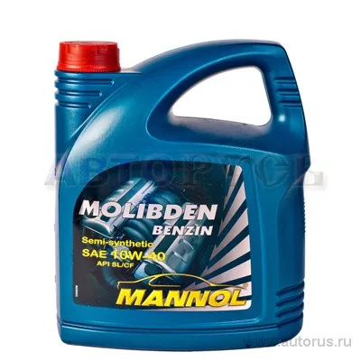 Масло моторное MANNOL Molibden Benzin 10W-40 полусинтетическое 4 л 1121