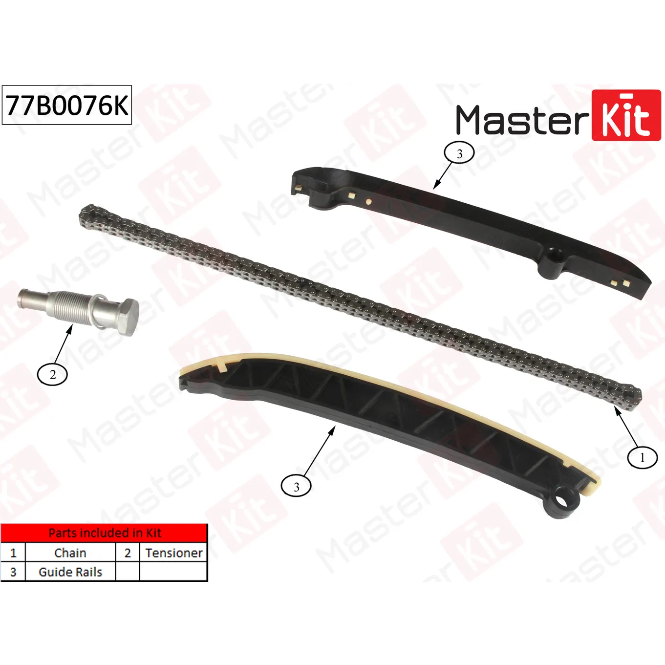 Комплект цепи ГРМ VAG 1.2TSI CBZA/CBZB 09-11 (без звездочек)
