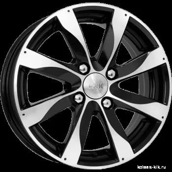 Диск литой R15 6J 4x108/67.1 ET38 КИК Джемини Алмаз черный 14242