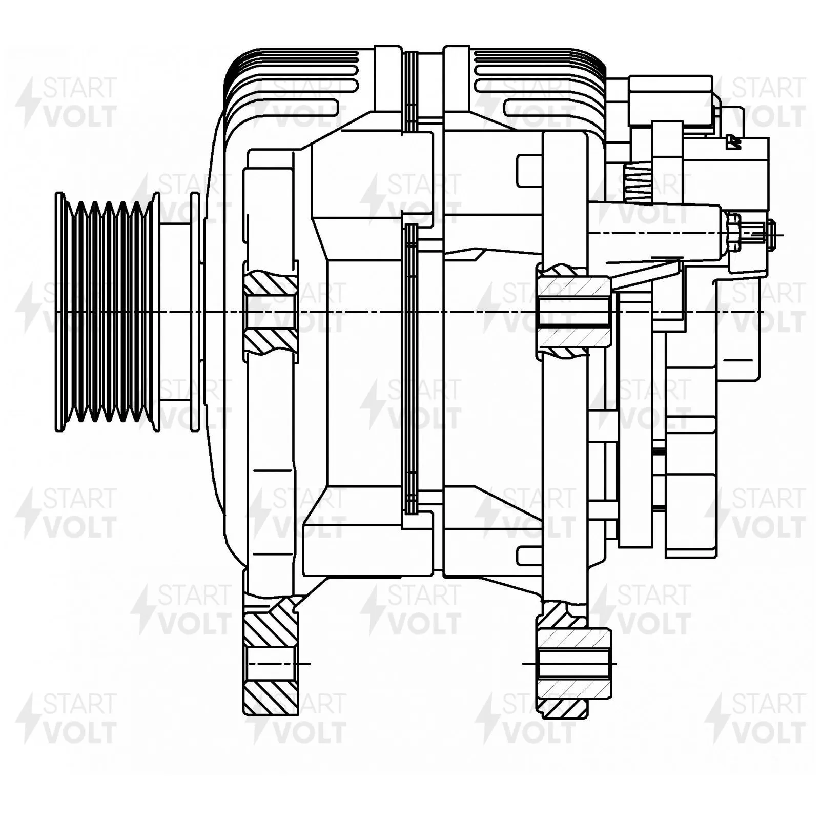 Генератор 90A STARTVOLT LG 1889