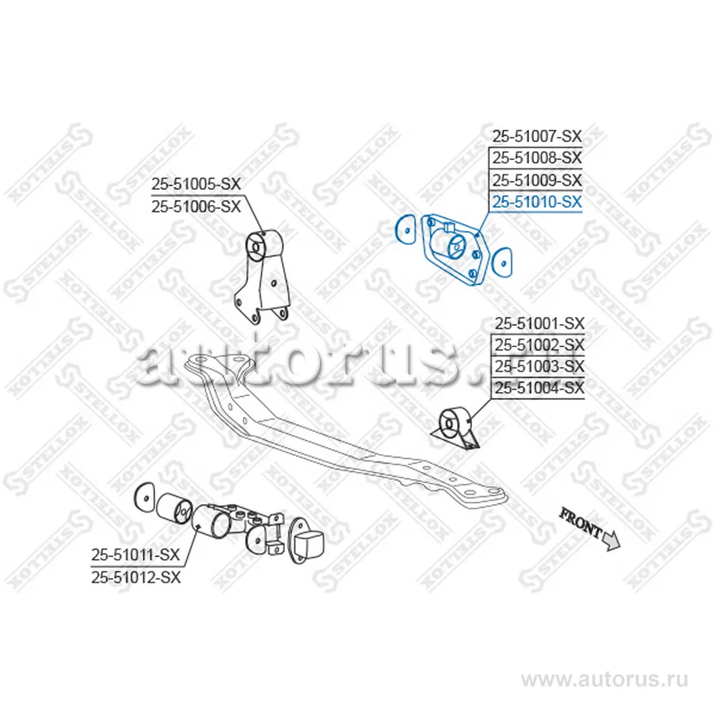 Подушка ДВС л.Hyundai Accent DOHC 96-99 STELLOX 2551010_SX